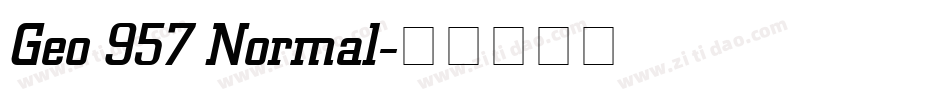 Geo 957 Normal字体转换